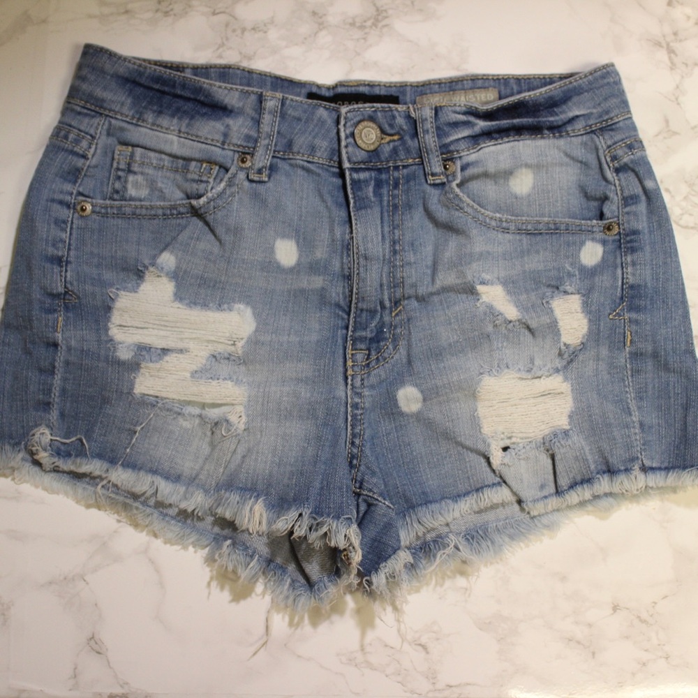 🎀 3/23 Aeropostale High Waisted Denim Shorts - Picture 1 of 4